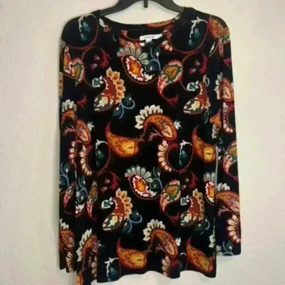 Touch of Cool Multi Paisley Layering Tee‎